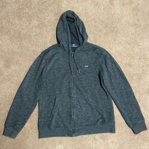 Vineyard Vines Men’s Gray Full-zip Hoodie - Size Medium